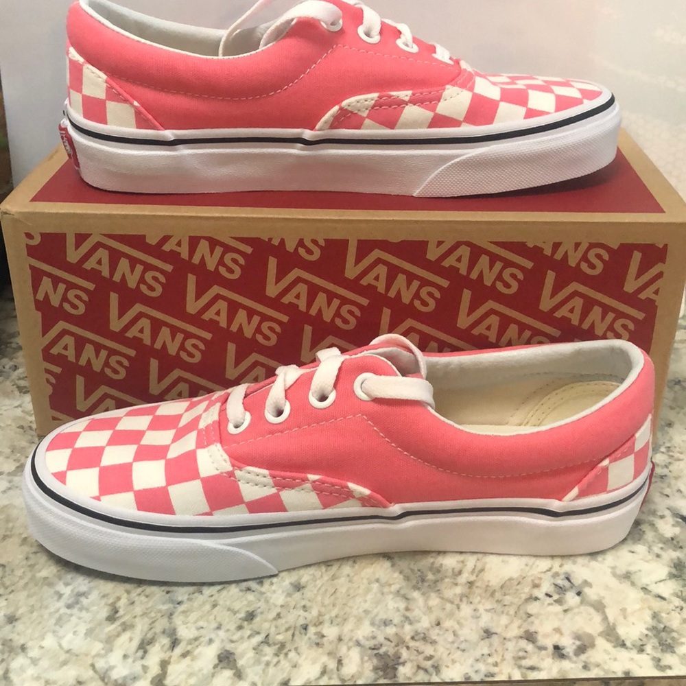 Vans Era Checkerboard Sneakers Strawberry